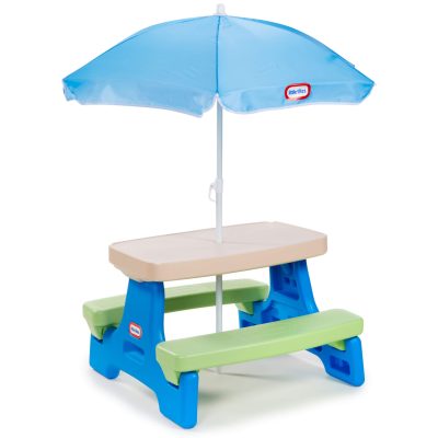 Easy Store™ Jr. Play Table with Umbrella – BlueGreen