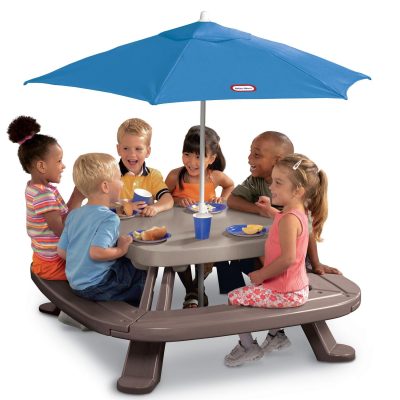 Fold ‘n Store™ Picnic Table with Market Umbrella